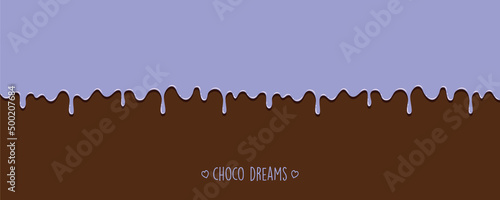 sweet tasty melting chocolate icing background choco dreams