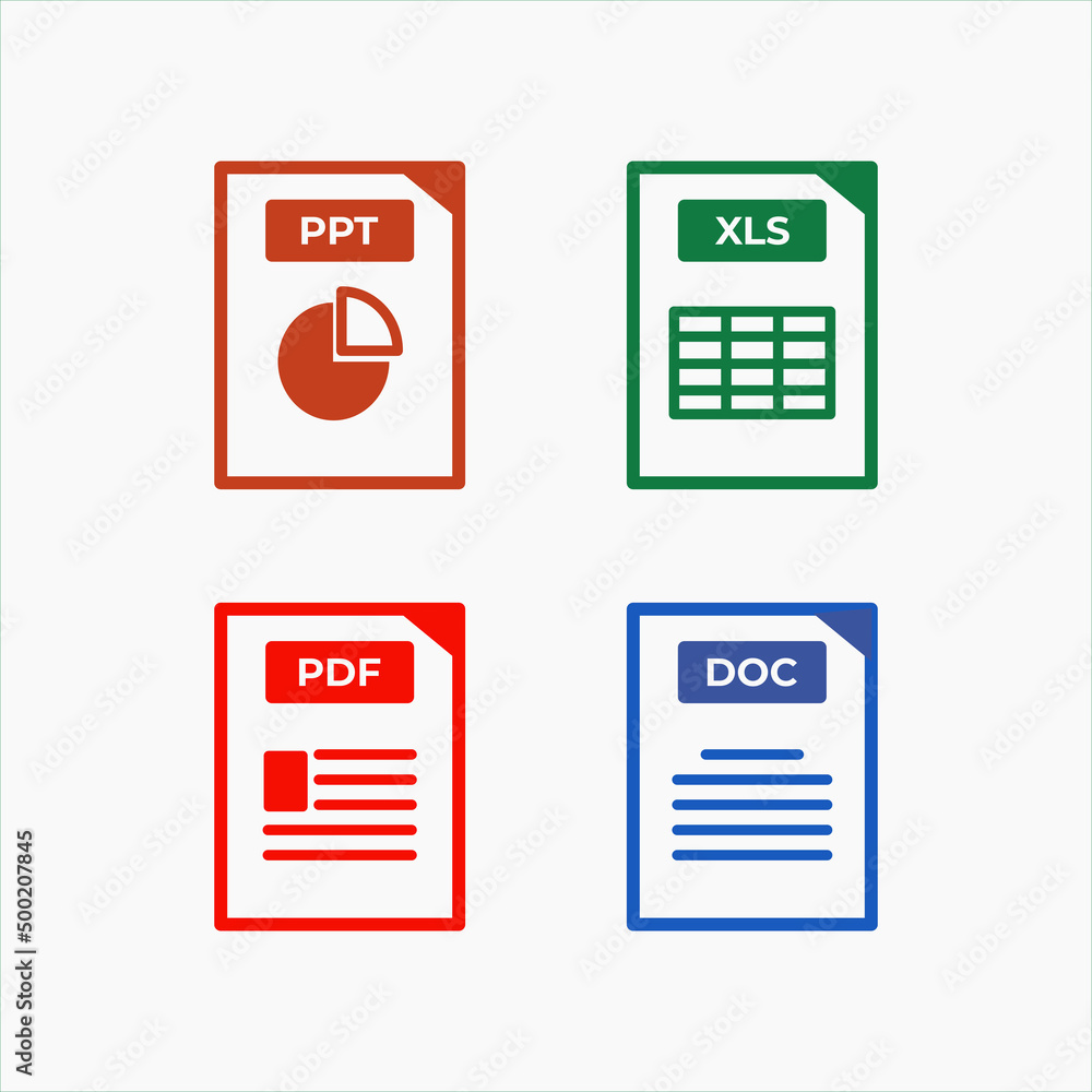 Digital document format such as pdf, ppt, doc and xls.