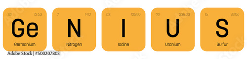 Genius chemical label style desing