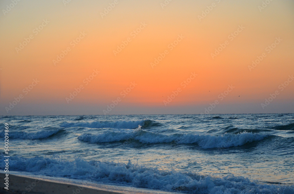 Morning at sea shore, just before sunrise