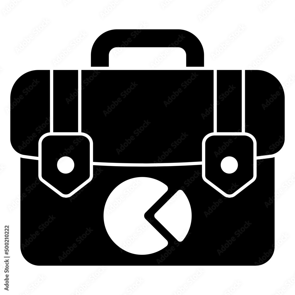 Editable design icon of briefcase Editable design icon of briefcase