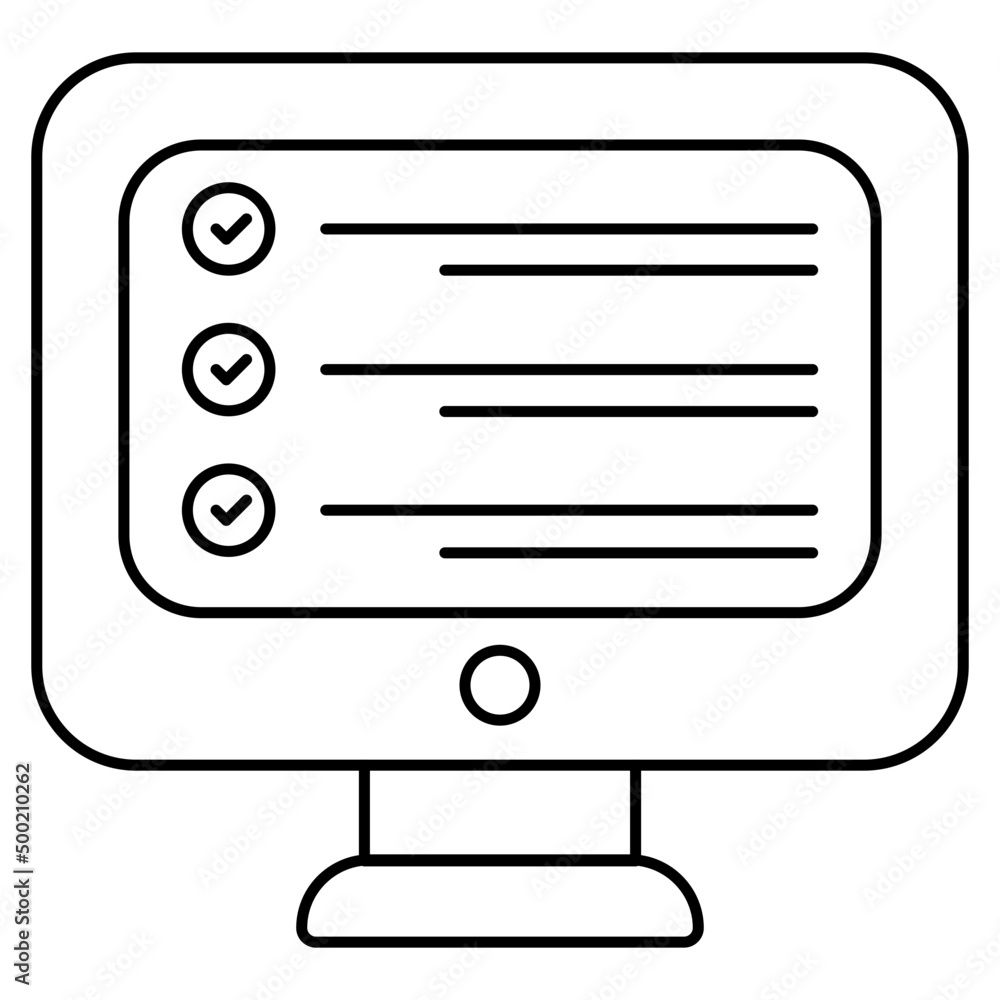 Perfect design icon of online list icon Perfect design icon of online list icon
