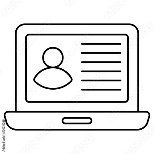 Unique design icon of online account
