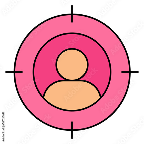 An editable design icon of profile target