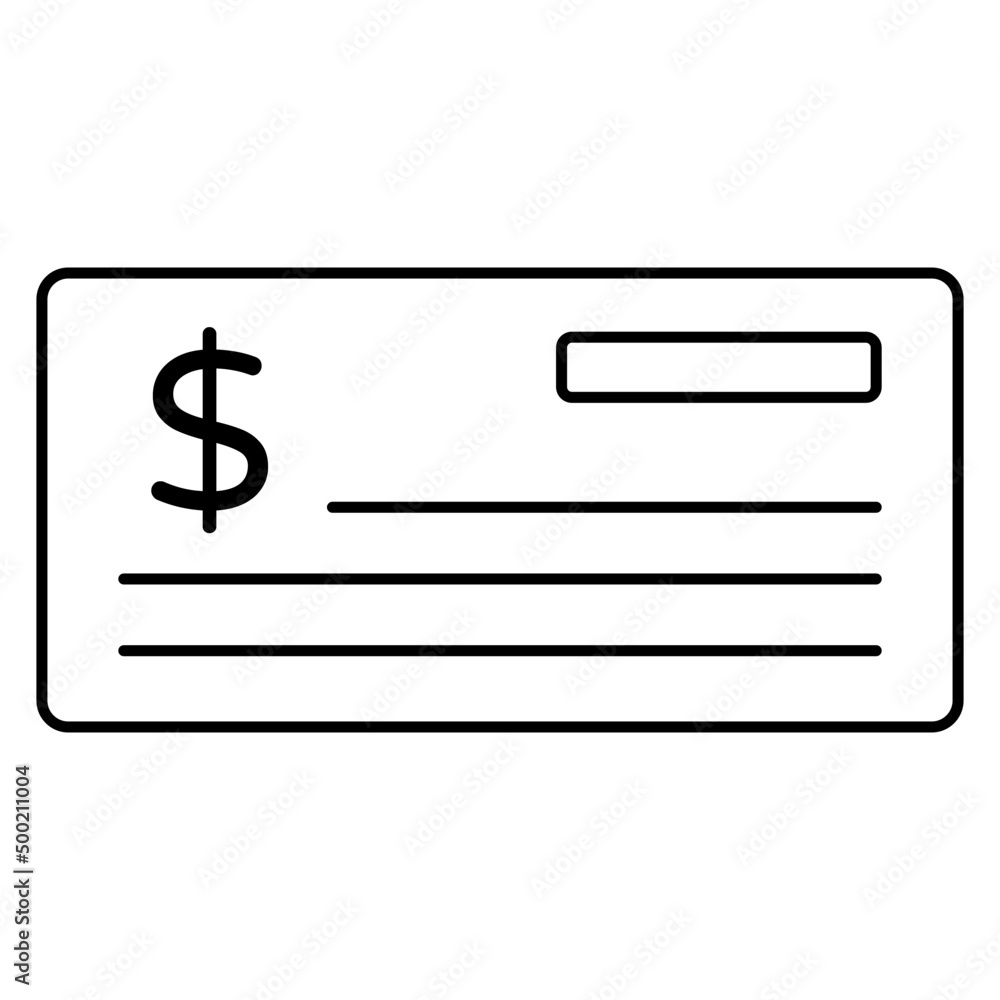 Modern design icon of checkbook Modern design icon of checkbook
