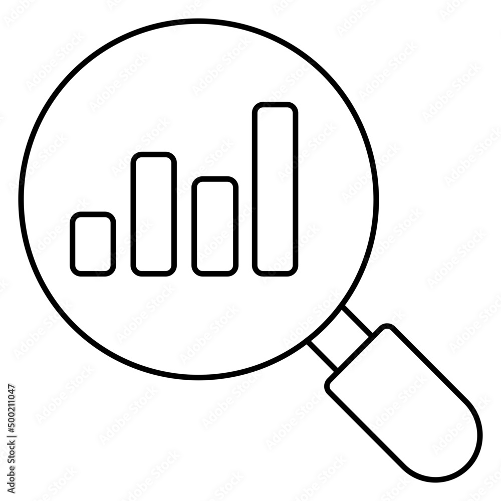 A unique design icon of data analysis A unique design icon of data analysis