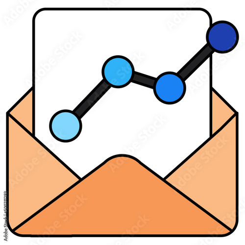 Trendy vector design of analytical mail