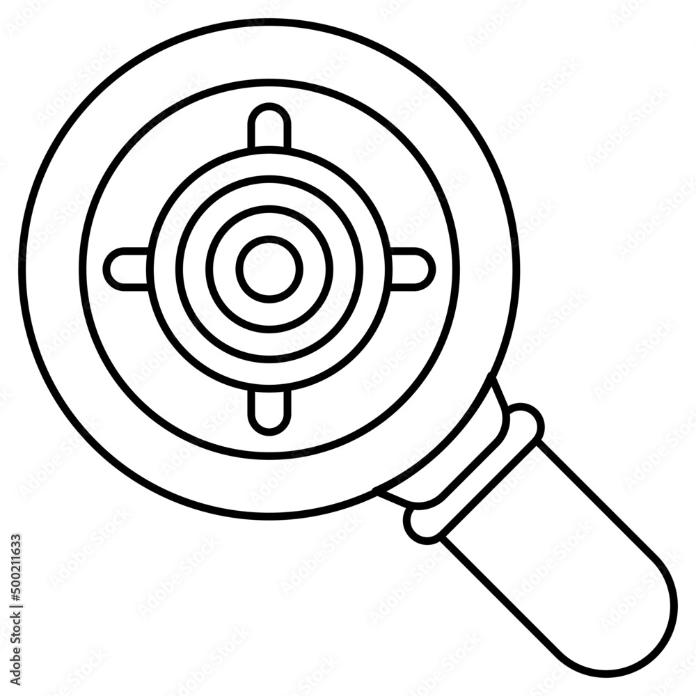 Modern design icon of search target Modern design icon of search target