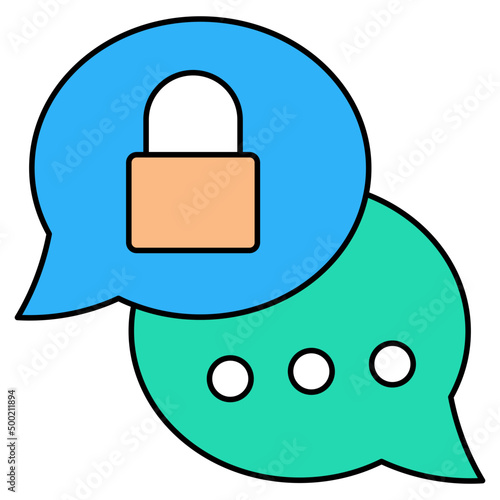Trendy vector design of encrypted chat