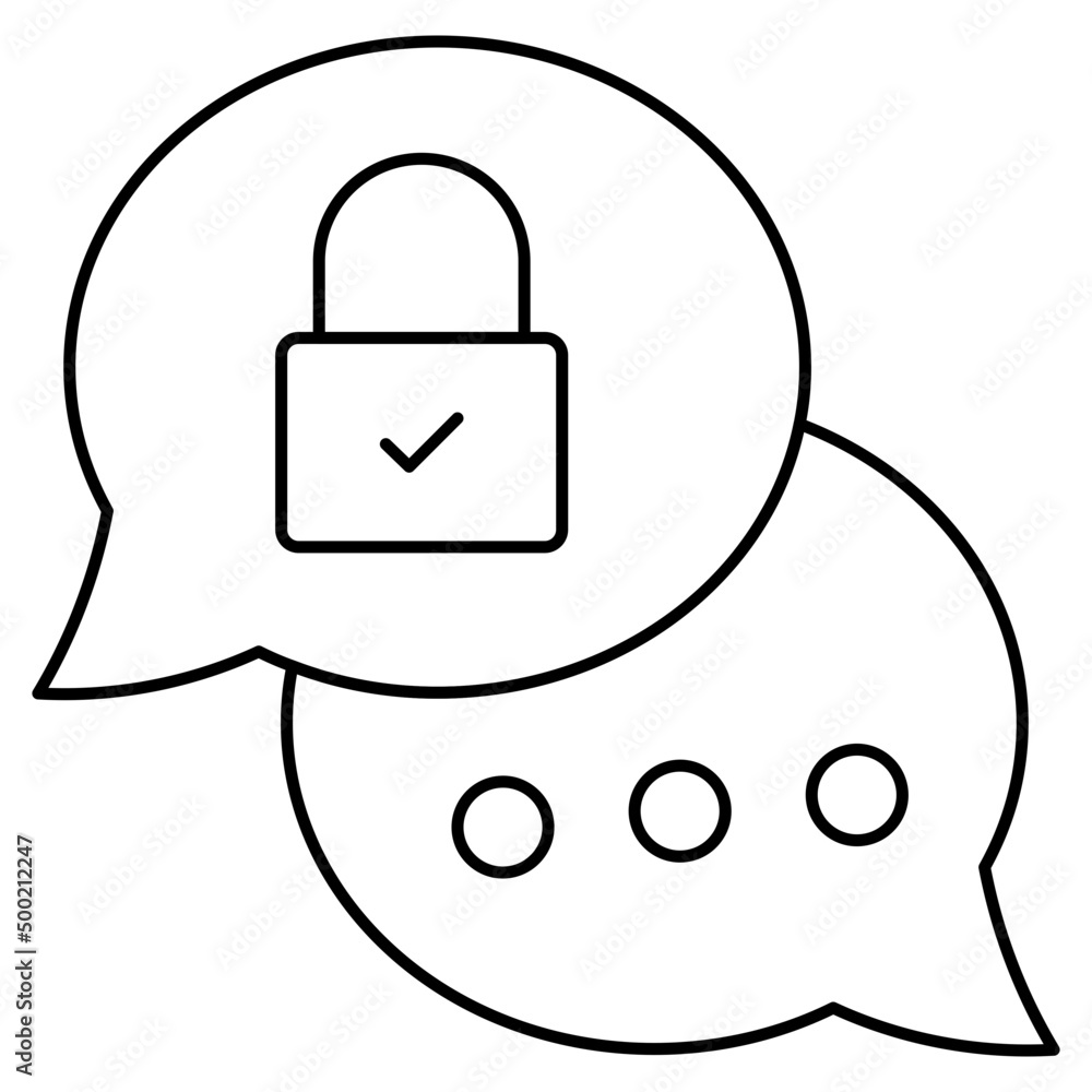 Trendy vector design of encrypted chat Trendy vector design of encrypted chat