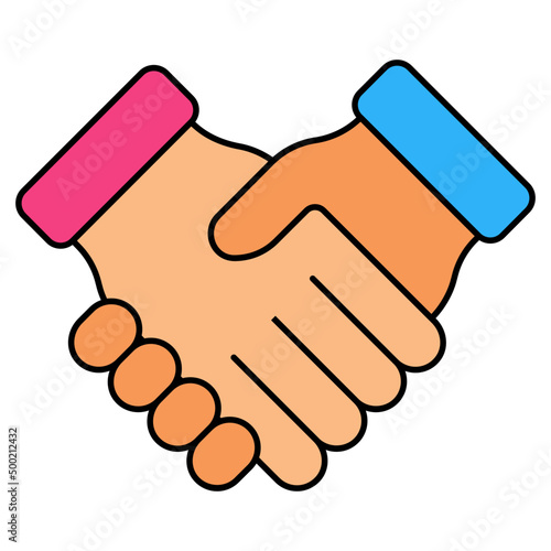 An amazing design icon of handshake