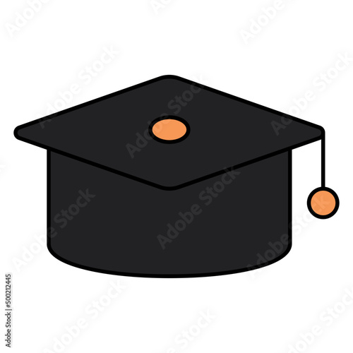 Academic cap icon, vector design of mortarboard