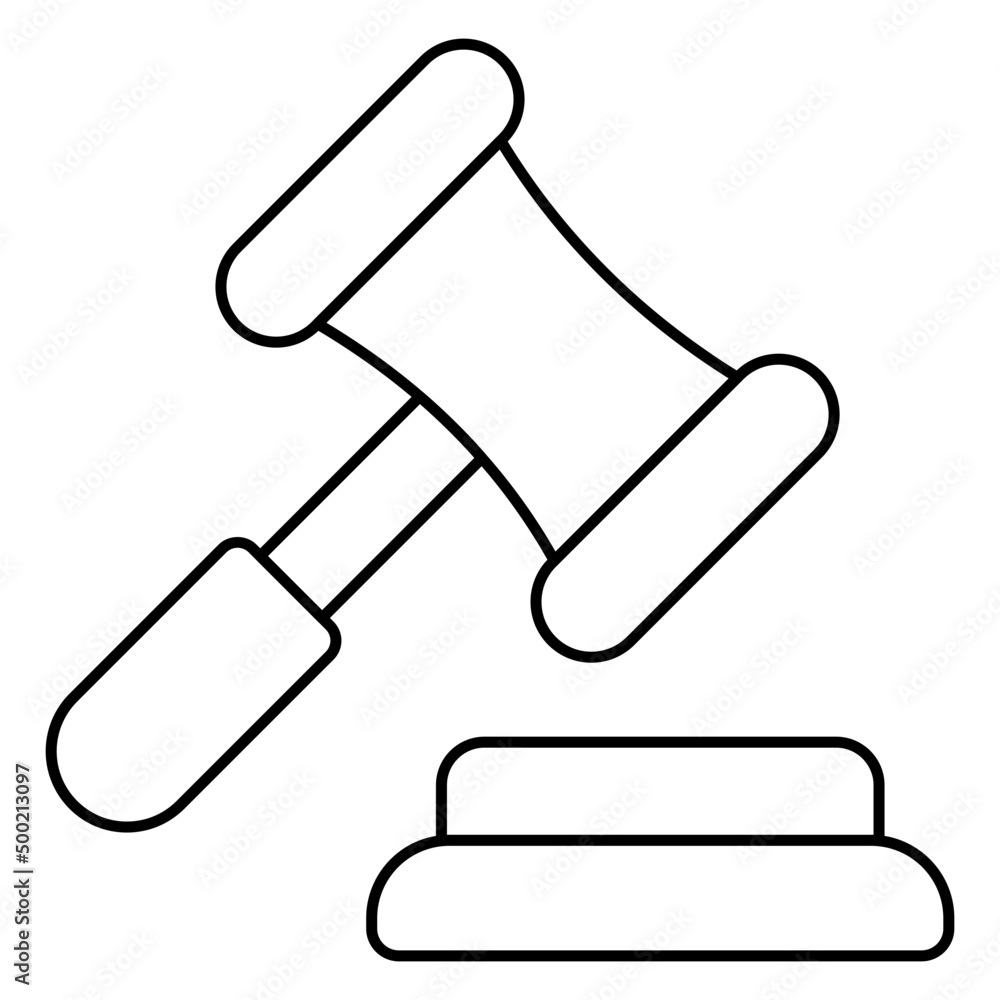 Perfect design icon of judge hammer Perfect design icon of judge hammer