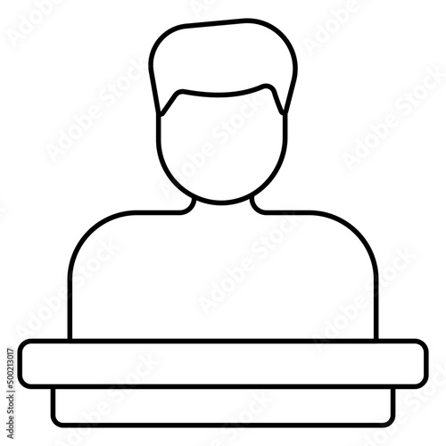 Editable design icon of witness
