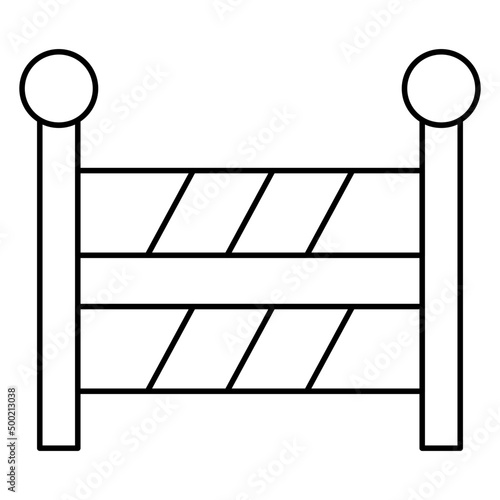 Construction barrier icon, editable vector