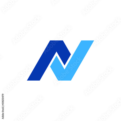 N Logo can be use for sign, icon, logo and etc photo