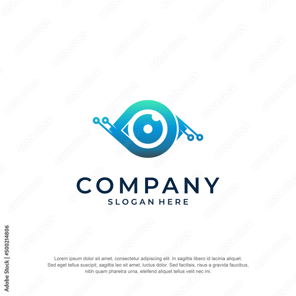 digital eye logo concept premium vector digital eye logo concept premium vector