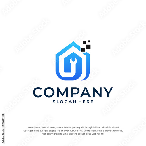 home improvement logo premium vector