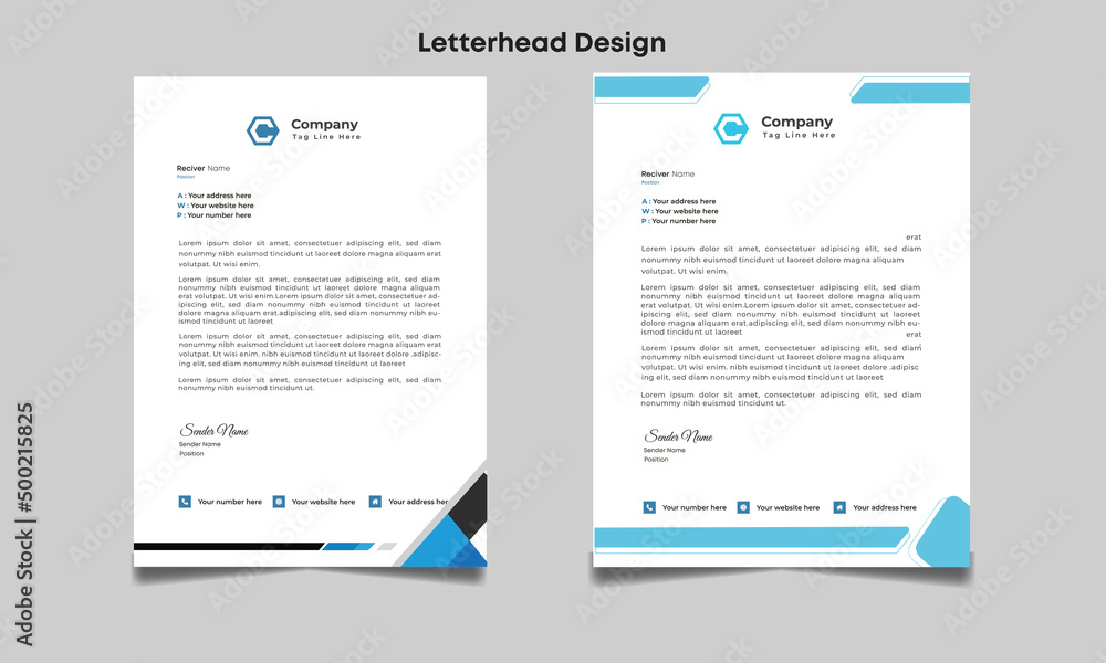 Modern  Letterhead  Design or Business Letterhead creative design Premium Letterhead Template For  Your Business.