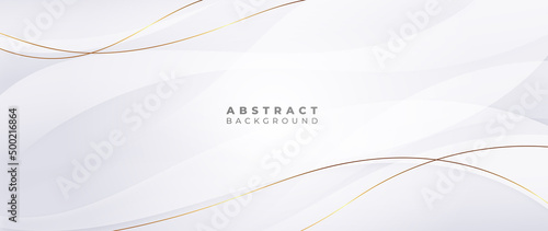 Abstract grey and gold background poster with dynamic waves. technology network Vector illustration.