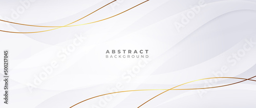 Abstract grey and gold background poster with dynamic waves. technology network Vector illustration.