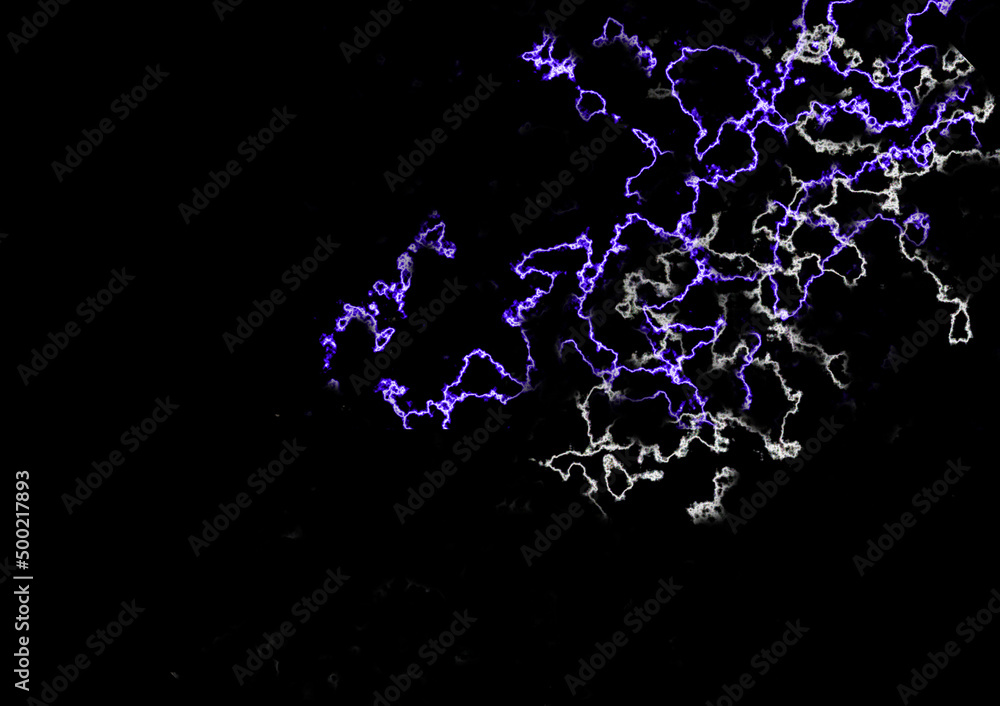 abstract electricity, lightning spark,  black background.