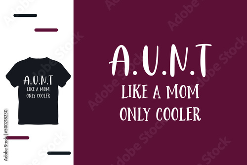Canvas Print T shirt design for aunt