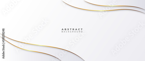 Abstract grey and gold background poster with dynamic waves. technology network Vector illustration.