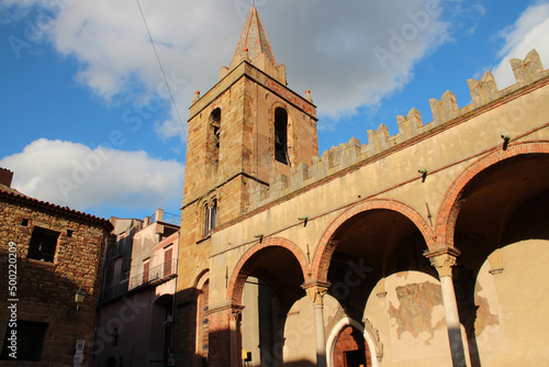 medieval church (maria assunta matrice vecchia) in castelbuono in sicily in italy  photo