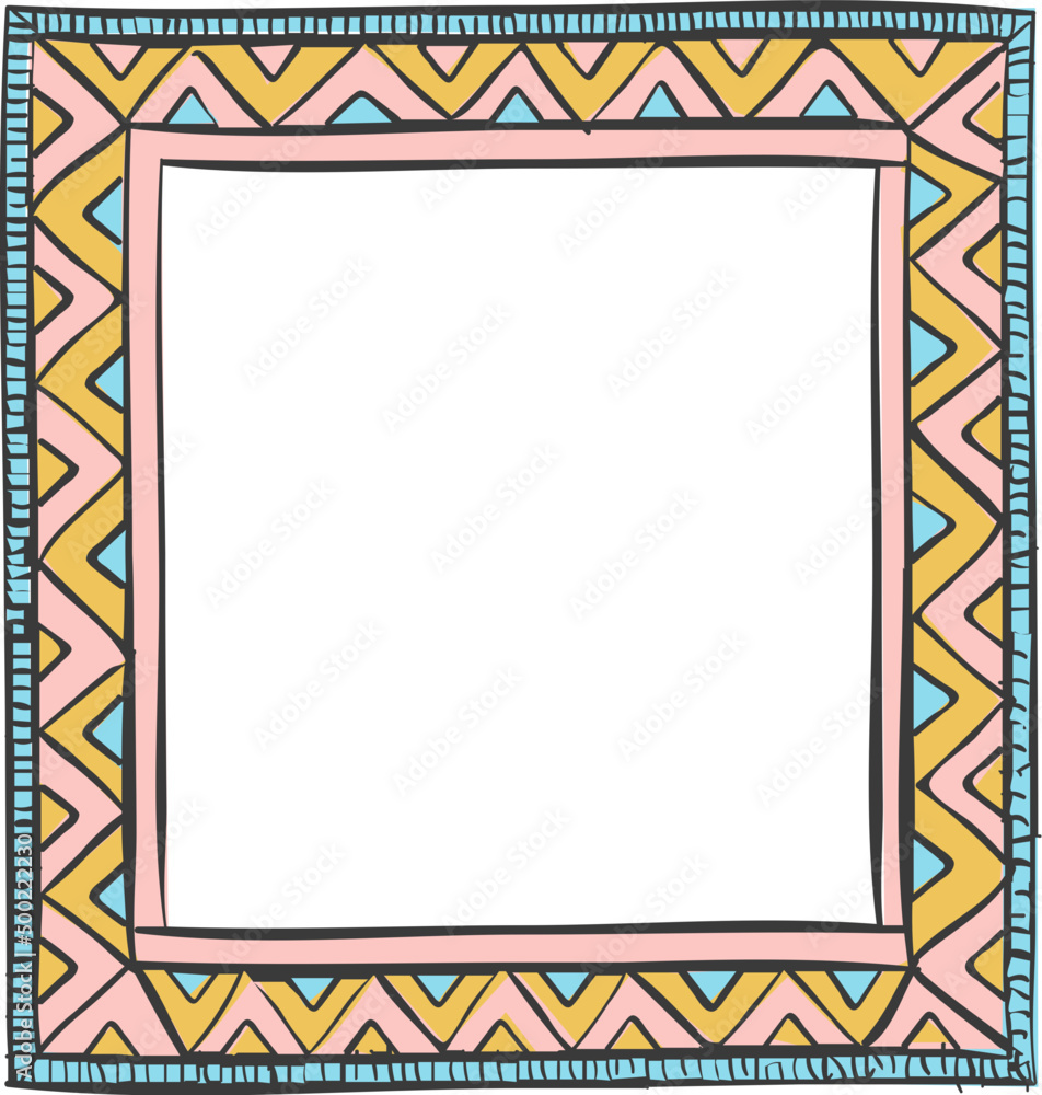 Doodle square frame