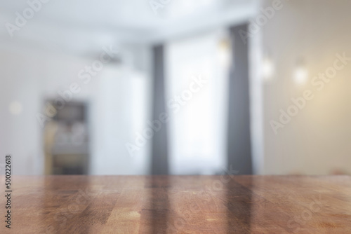 brown table in the room