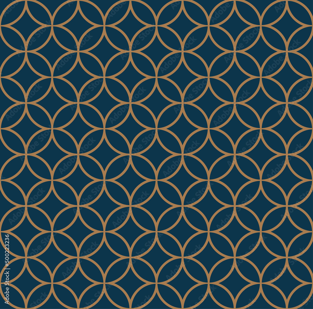 Art deco line art. Diamond grid pattern in gold and blue color. Decorative seamless background. Art deco line art. Diamond grid pattern in gold and blue color. Decorative seamless background.