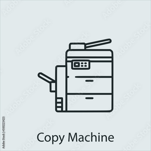copy machine icon vector icon.Editable stroke.linear style sign for use web design and mobile apps,logo.Symbol illustration.Pixel vector graphics - Vector