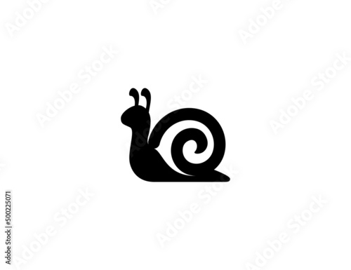Snail vector icon. Isolated snail flat illustration