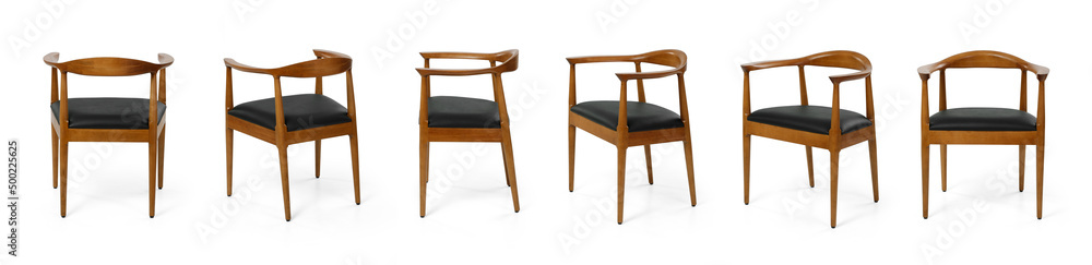 Single chair at different angles on a white background . Single chair at different angles on a white background .