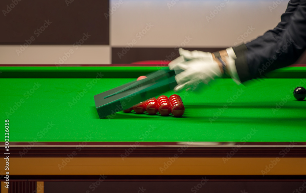 green color snoker table