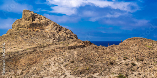 Columnar Jointing Structures Of Punta Baja  Lava Flows  Volcanic Rocks  Cabo de Gata-N    jar Natural Park  UNESCO Biosphere Reserve  Hot Desert Climate Region  Almer    a  Andaluc    a  Spain  Europe