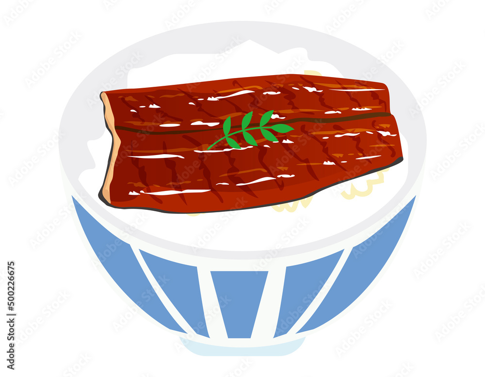 うな丼 ベクターイラスト Stock Vector Adobe Stock