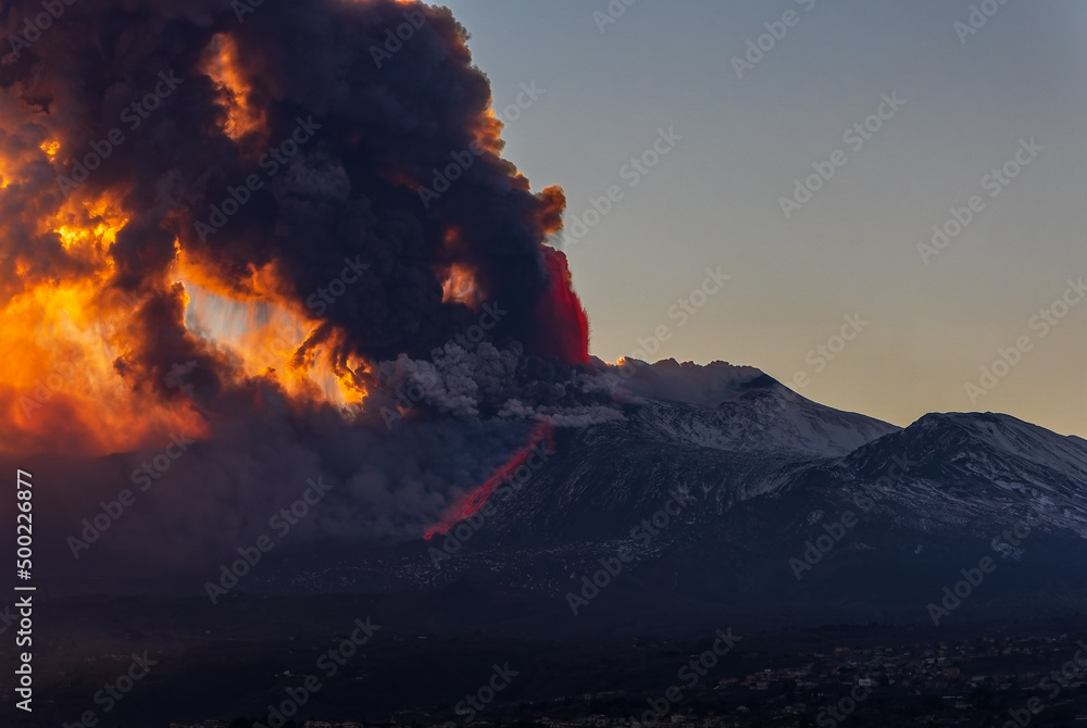 Parossismo del vulcano Etna nel mese di febbraio 2021