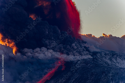Parossismo del vulcano Etna nel mese di febbraio 2021