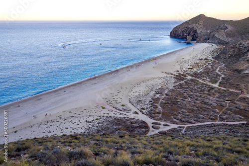 Beach of Los Muertos, Cabo de Gata-Níjar Natural Park, UNESCO Biosphere Reserve, Hot Desert Climate Region, Almería, Andalucía, Spain, Europe
