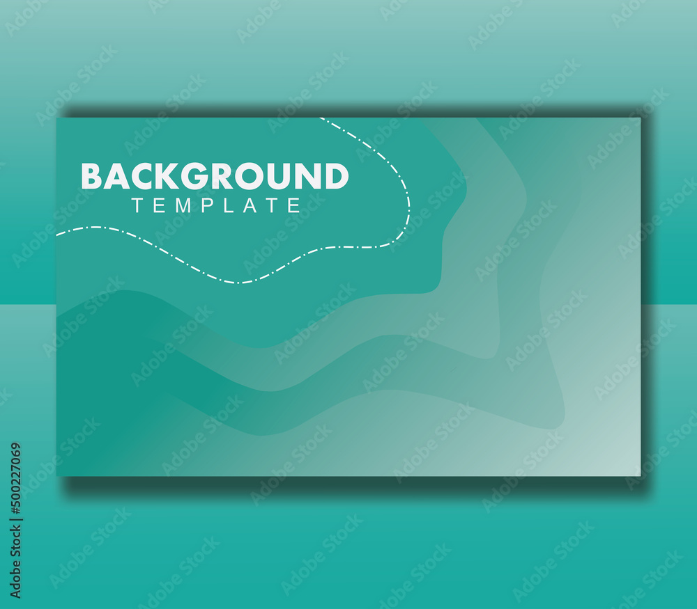 simple green wavy background design template