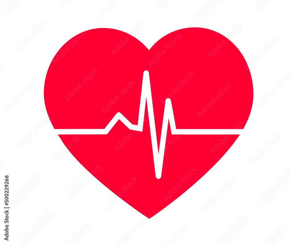 Nurse life vector design with red heart and heartbeat Nurse life vector design with red heart and heartbeat