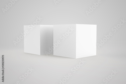 Realistic cardboard boxes mockup © Graphic123