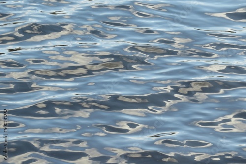 Closeup of blue marble river water texture, natural background