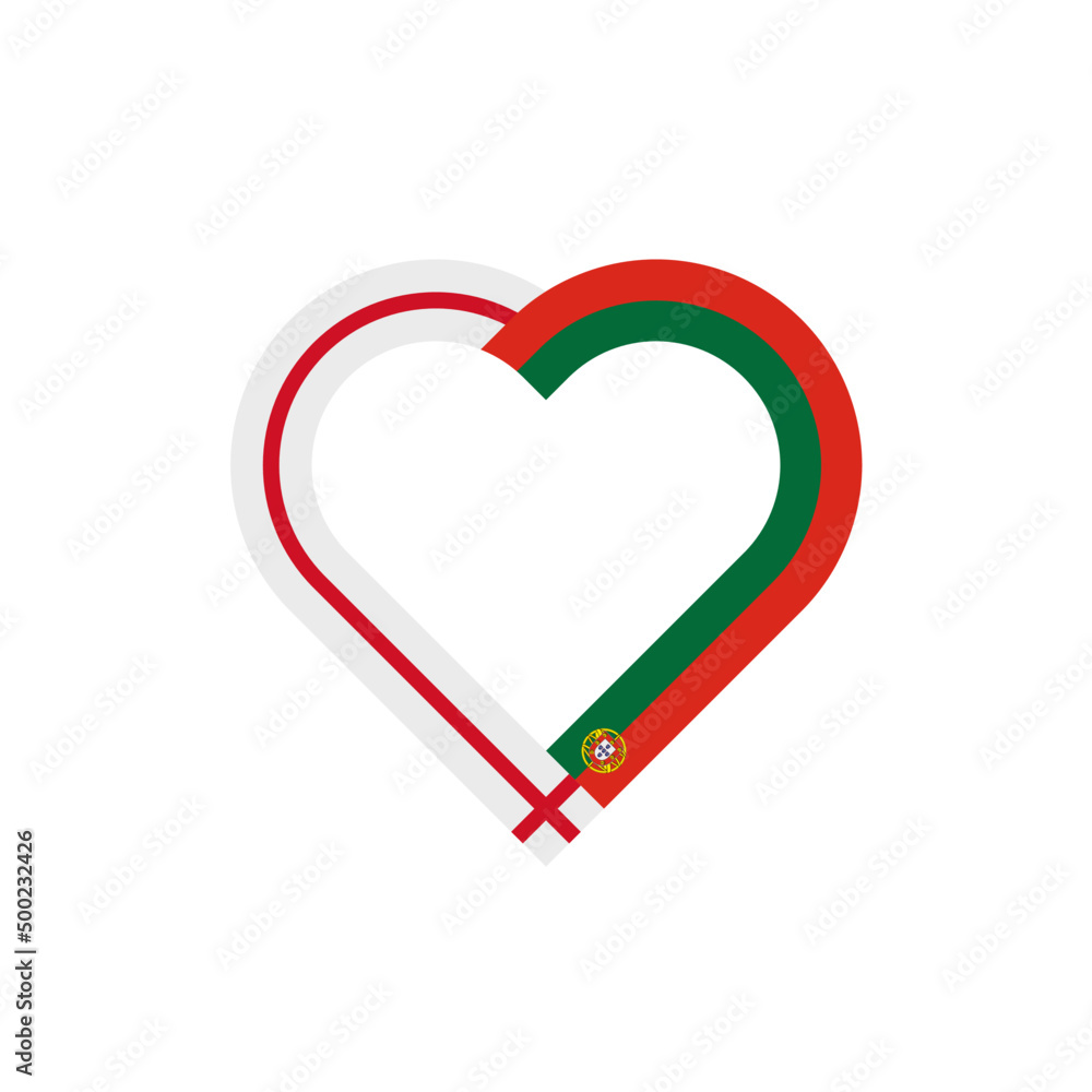 unity concept. heart ribbon icon of england and portugal flags. vector illustration isolated on white background unity concept. heart ribbon icon of england and portugal flags. vector illustration isolated on white background