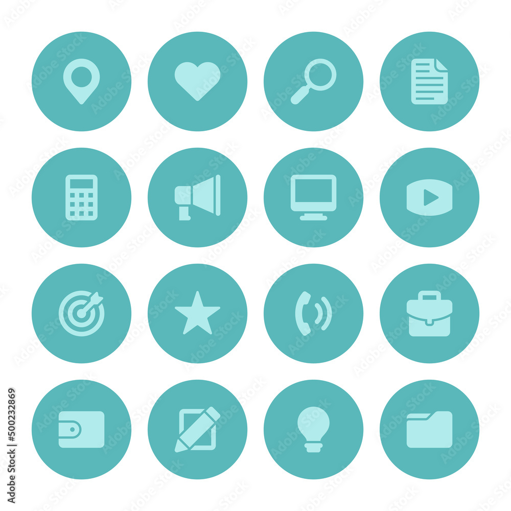 Flat icons vector set and long shadow effect for web design, infographics, ui and mobile apps. Objects, business, office, communication and marketing items Flat icons vector set and long shadow effect for web design, infographics, ui and mobile apps. Objects, business, office, communication and marketing items