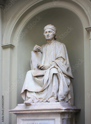 Arnolfo di Cambio statue at Piazza del Duomo in Florence photo