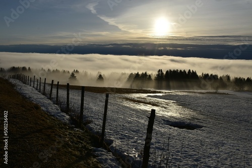 A sunrise on a spring morning  Sainte-Apolline  Qu  bec  Canada