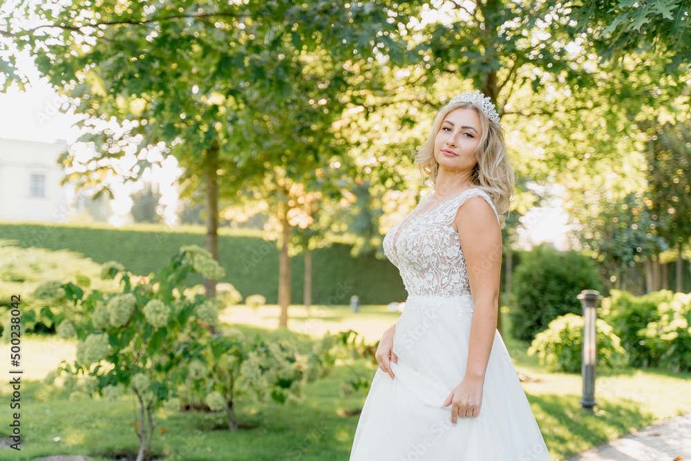 Beautiful bride, attractive woman in wedding dress. Happy newlywed woman. Bride with wedding makeup and hairstyle. Smiling bride. Wedding day. Gorgeous bride. Marriage. Beautiful bride, attractive woman in wedding dress. Happy newlywed woman. Bride with wedding makeup and hairstyle. Smiling bride. Wedding day. Gorgeous bride. Marriage.